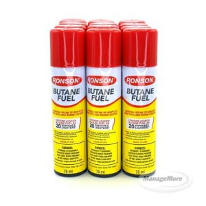Ronson Butane 1.48OZ / 42GM / 75ML (12 Can Display)