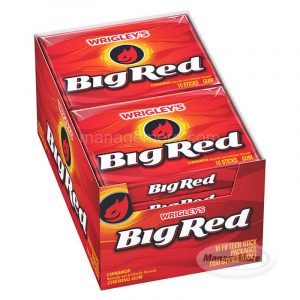 Wrigleys Big Red Cinnamon 10 Fifteen Sticks Gum