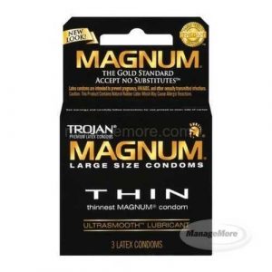 Trojan Condoms 3 X 6/PK (8): Magnum Thin