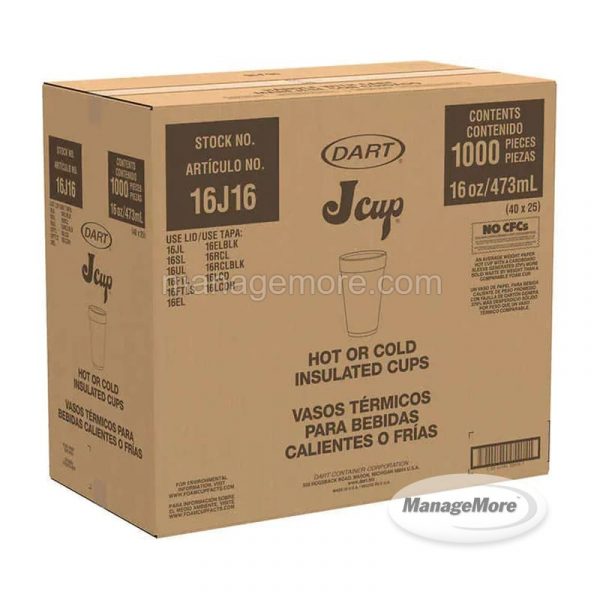 Dart Foam Cups 16OZ / 16CT