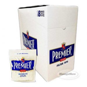 Premier 18MM Filter Tips 200CT X 18 BAGS/BOX