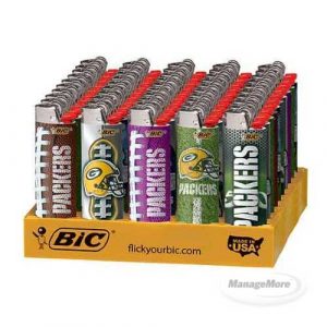 Bic Lighter Green Bay Packers Design 50/Tray 6/CS