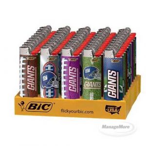 Bic Lighter Giants/Jets Design 50/Tray 6/CS