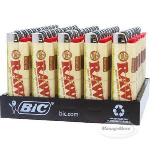 Raw Bic Lighter Organic 50CNT Tray / 6P CS