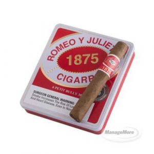 Romeo y Julieta 1875 Cigarillos (Petit Bully) (38 X 4) 6x5/Tins Red color