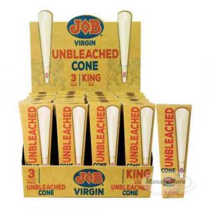 J.O.B. Virgin Unbleached Cone King Size 32X3/PK