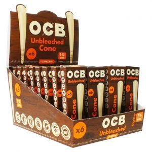 OCB Virgin Unbleached Cone 1-1/4 32X6/PK