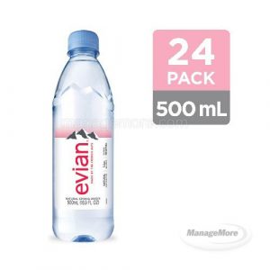 Evian Water 0.5 Liter Water 24CT