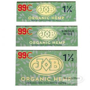 J.O.B Organic Hemp Rolling Papers $0.99 Priced 96/JAR (16): 1 1/4, 1 1/2, & DW