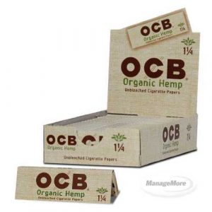 OCB Organic Hemp Unbleached Rolling Papers 24/UNIT (40): 1 1/4