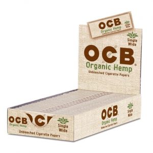 OCB Organic Hemp Unbleached Rolling Papers 24/UNIT (40): Single Wide