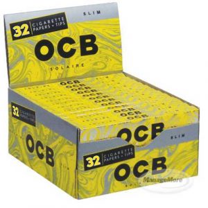 OCB 32 Rolling Paper + Tip 24/UNIT (20): Solaire Slim