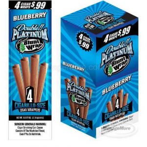Blunt Wrap Platinum Cigar Wrappers 4 For $0.99 X 15 Pouches/Unit