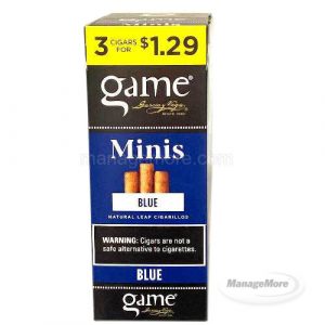 G.V. Game Minis Cigarillos 3 For $1.29 X 15 Pouches/Unit (24)