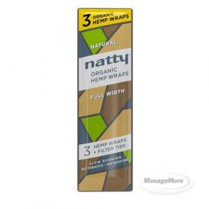 Natty Organic Hemp Wraps 3 X 25/Pouches