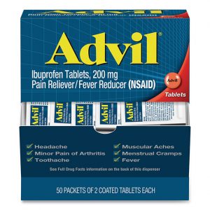 Advil Tablets 2CT Pouch X 50/BOX