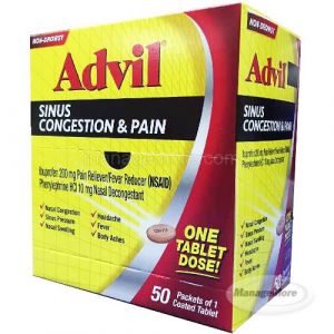 Advil Sinus Congestion & Pain 1X50/BOX