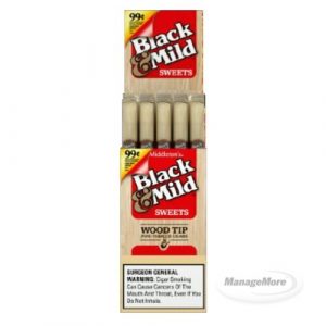 Black & Mild Wood Tip $0.99 Priced Single 25/Unit (30)