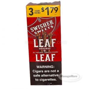 Swisher Sweets Leaf 3 For $1.79 X 10 (20)