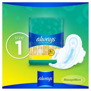 Always Pads Normal W/Wings 8'S 1/PK