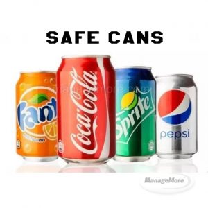 Assorted "Personal Safe" Soda Cans