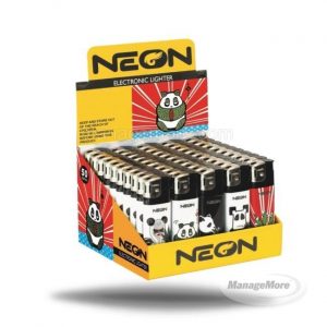 Neon Lighter Asssorted Color & Design 50/BOX