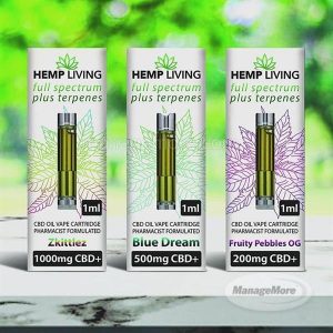 Hemp Living Full Spectrum Plus Terpenes 1ML Cartridges 500MG