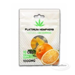 Platinum Hempherb Natural CBD Gummies Display Of 12PK/BOX