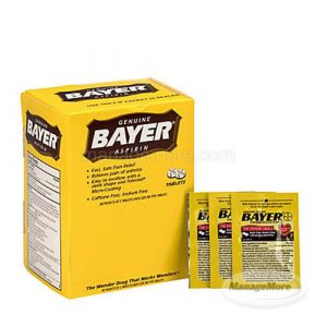 Bayer Aspirin 2CT Pouch X 50/BOX