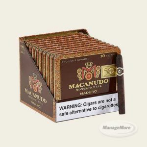 Macanudo Maduro Ascots (4 3/16 X 32) 100/10 Tins Of 10