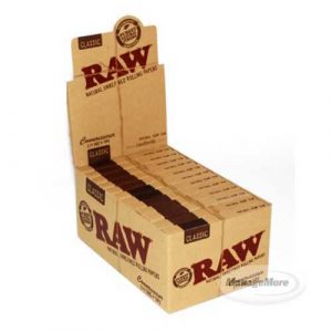 Raw Rolling Papers 24/UNIT (20): Connoisseur 1 1/4 With Tip: Classic