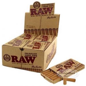 Raw Filter Tips Pre-rolled 20/UNIT: Natural Unrefined