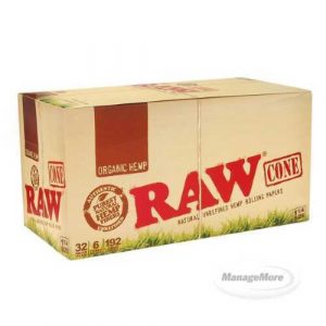 Raw Cone King Size 3PK 32/UNIT: Organic Hemp