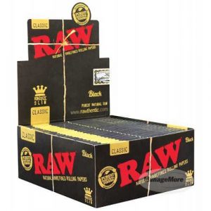 Raw Black Rolling Papers Classic 50/UNIT (30): King Size Slim