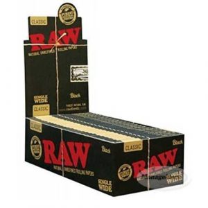 Raw Black Rolling Papers Classic 25/UNIT (24): Single Wide