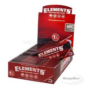 Elements Slow Burn Hemp Cig Paper 1-1/4 25/BOX