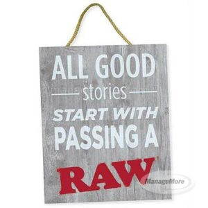 Raw Rustic Wood Sign Good Stories 10/CS