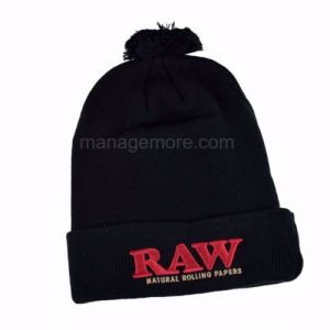 Rolling Papers X Raw Knit Hat Black 150/CS