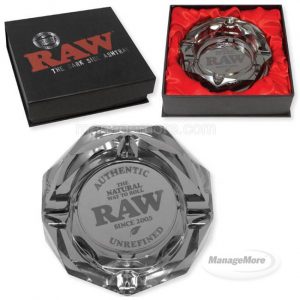 Raw The Dark Side Glass Ashtray 20/CS