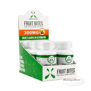 Green Roads Fruit Bites 300MG Display Of 6 Bottle /BOX