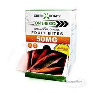 Green Roads Fruit Bites 50MG On The Go -- 30BAGS /BOX