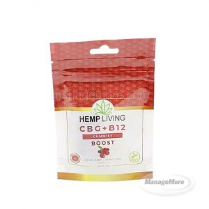 Hemp Living CBG + B12 Boost Gummies (14.6G) (90MG CBD - 12MG CBG) 12PK/BOX