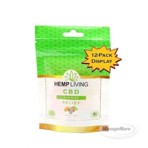 Hemp Living CBD Gummies Relief 180MG - 12PACK/BOX