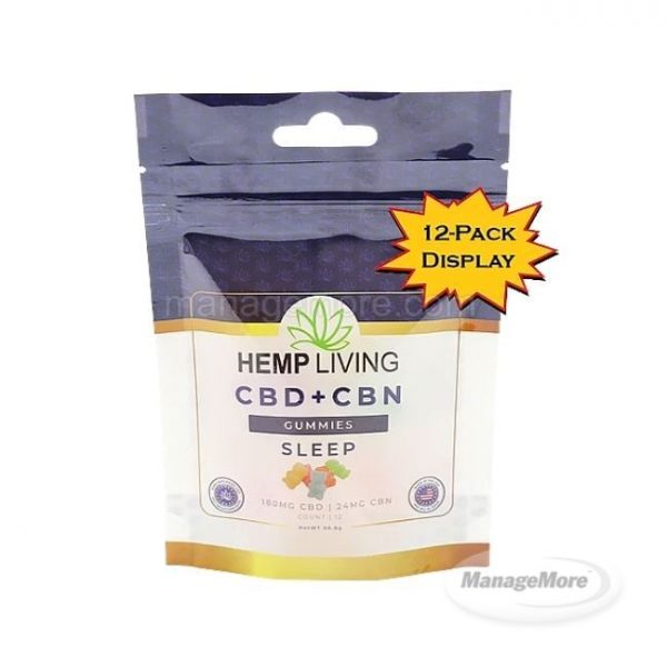 Hemp Living Sleep CBD + CBN Gummies 12PACK/BOX