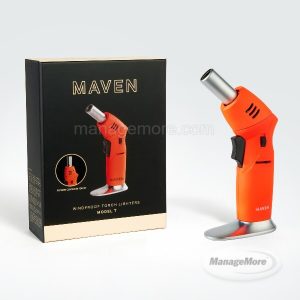 Torch (Windproof) Lighter- Maven Model T 1/PACK- Orange (99-E133-OR)