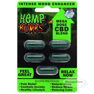Hemp Bomb CBD Capsules 5CT 12/Display