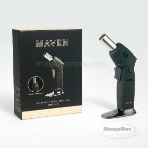 Torch (Windproof) Lighter- Maven Model T 1/PACK- Black (99-E133-BK)