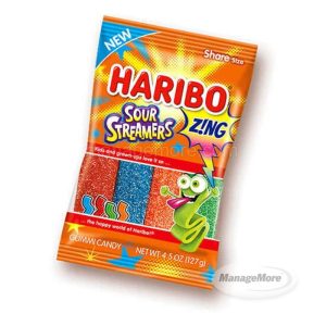 Haribo Sour Streamers 4.5OZ 36/CS