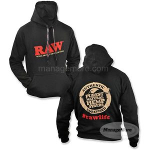 Raw Black Logo Hoodies