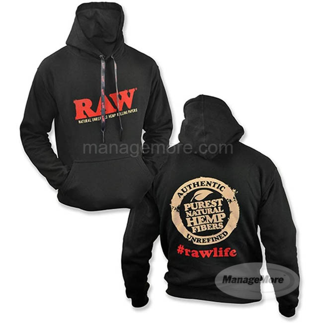 Raw Black Logo Hoodies